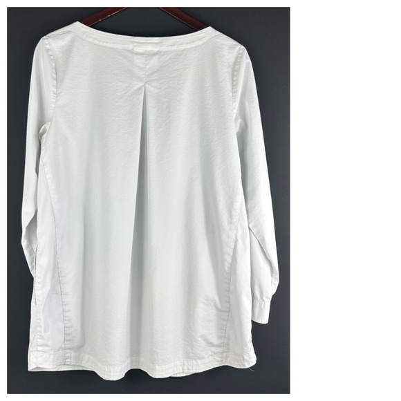 J Jill White Shirt Collection Sz Medium 8 10 Shirt Blouse Top Ivory Career CHIC - Picture 2 of 6